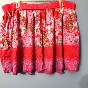 Pinot Noir floral/paisley skirt